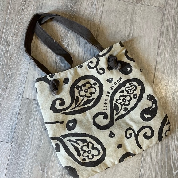 Life Is Good Handbags - Life is Good Brown and Cream Tote Bag